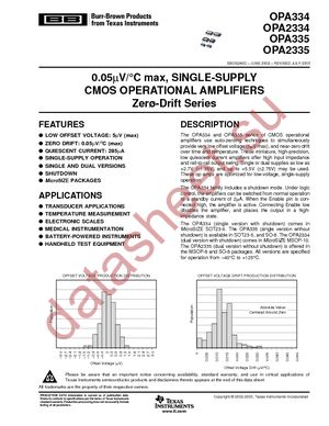 OPA2335AIDGKR datasheet  